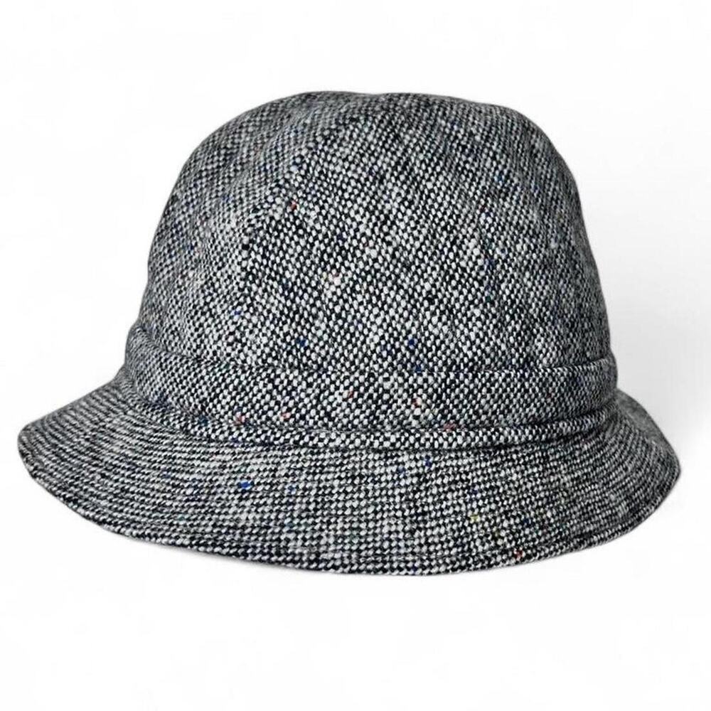 Brooks Brothers Vintage England Made Wool Irish Donegal Tweed Travel Bucket Hat